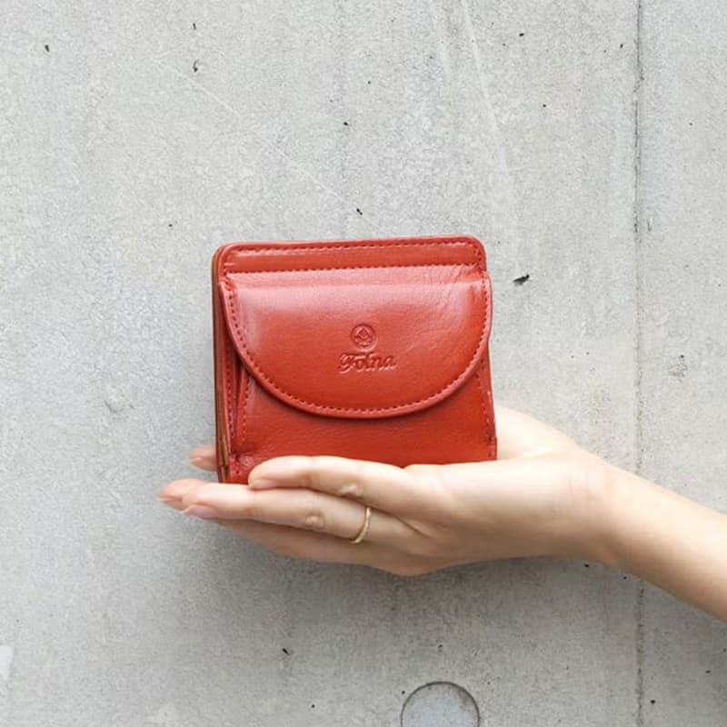 日本率性 輕巧口袋型多夾層手工牛皮短夾Made in Japan by Folna