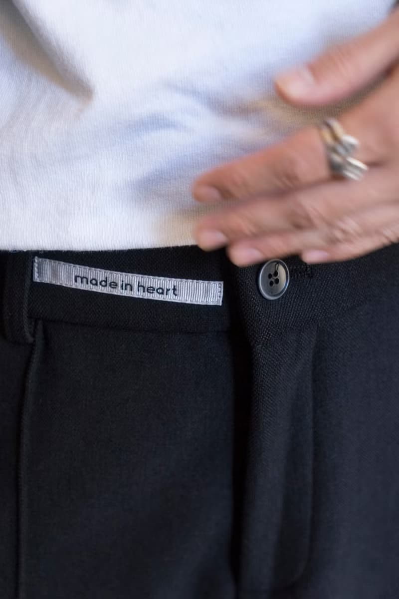 PANTS 秋冬厚款垂感直筒褲復古中縫線設計加絨保暖鬆緊腰休閒長褲