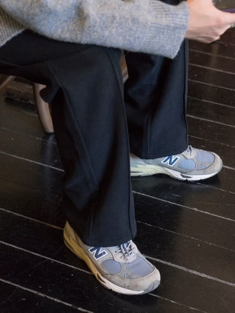 PANTS 秋冬厚款垂感直筒褲復古中縫線設計加絨保暖鬆緊腰休閒長褲