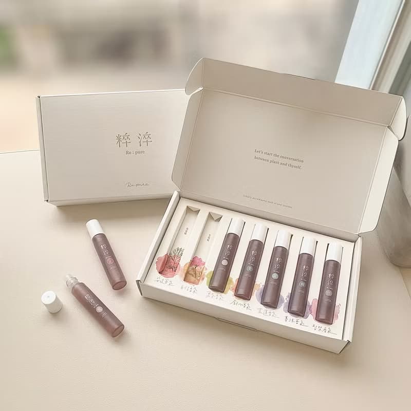 精油七脈輪能量精油滾珠禮盒7入