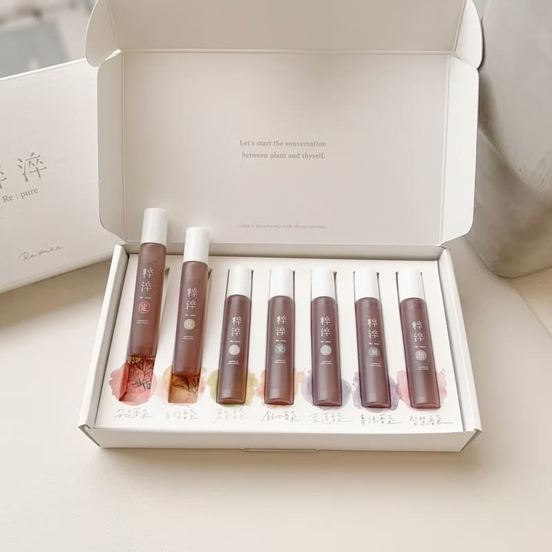 精油七脈輪能量精油滾珠禮盒7入