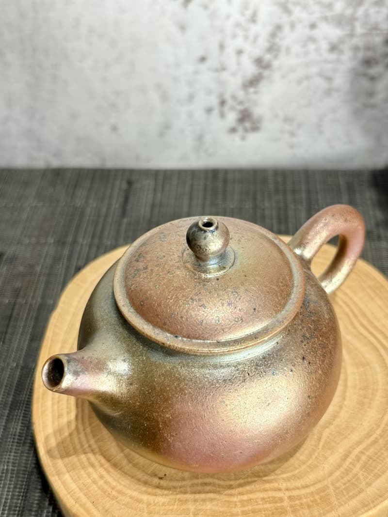 靜金柴燒壺