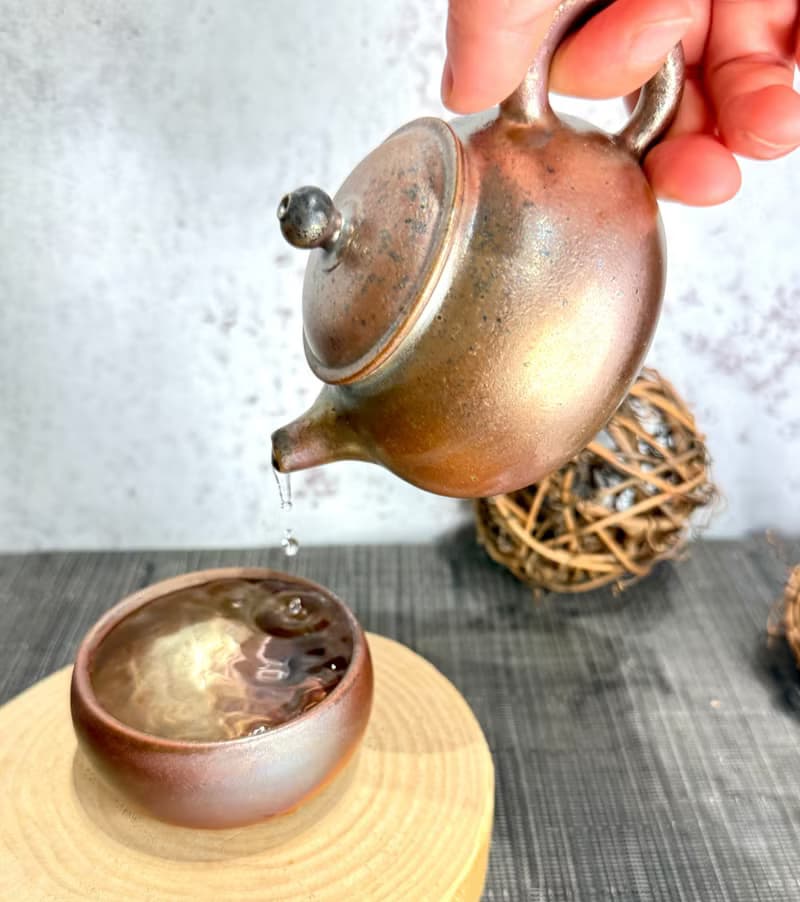 靜金柴燒壺