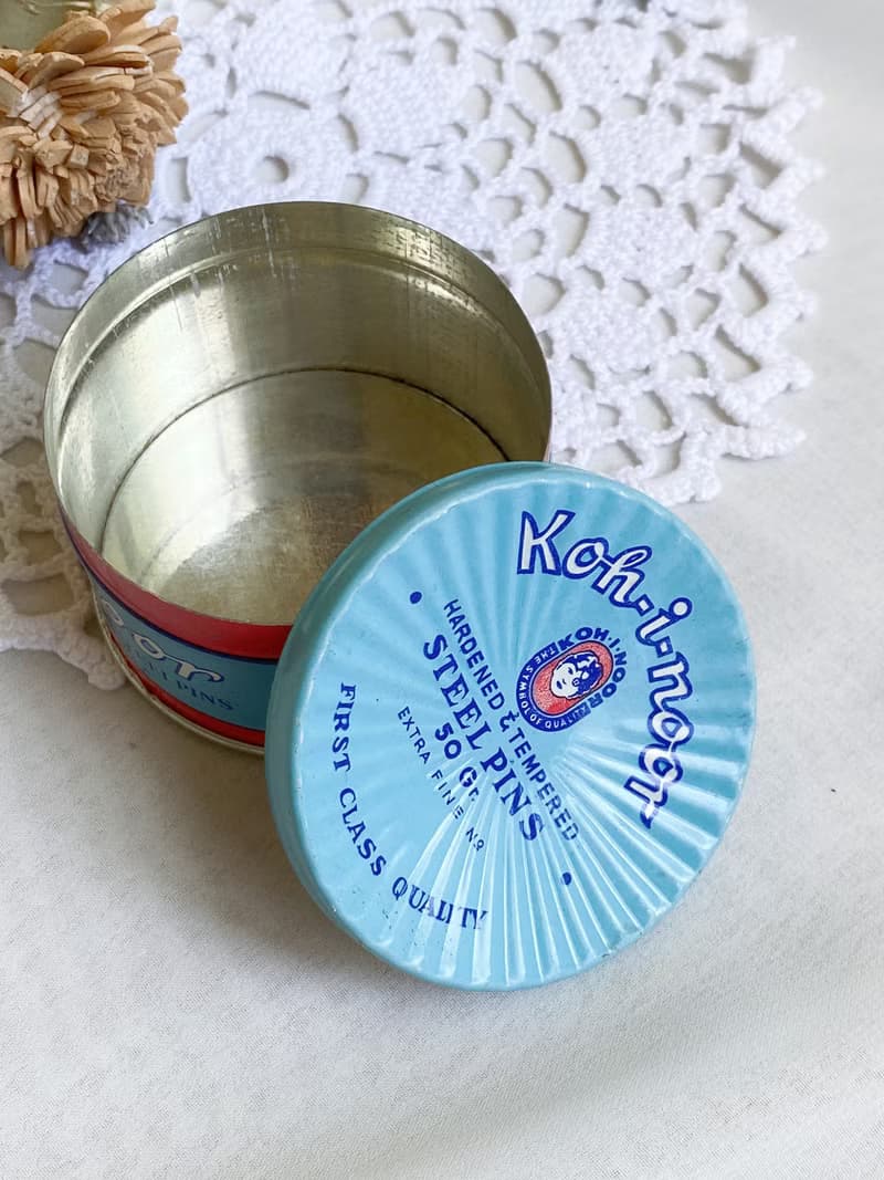 【好日戀物】德國帶回早期捷克製Koh-i-noor珠針極美復古錫罐空盒