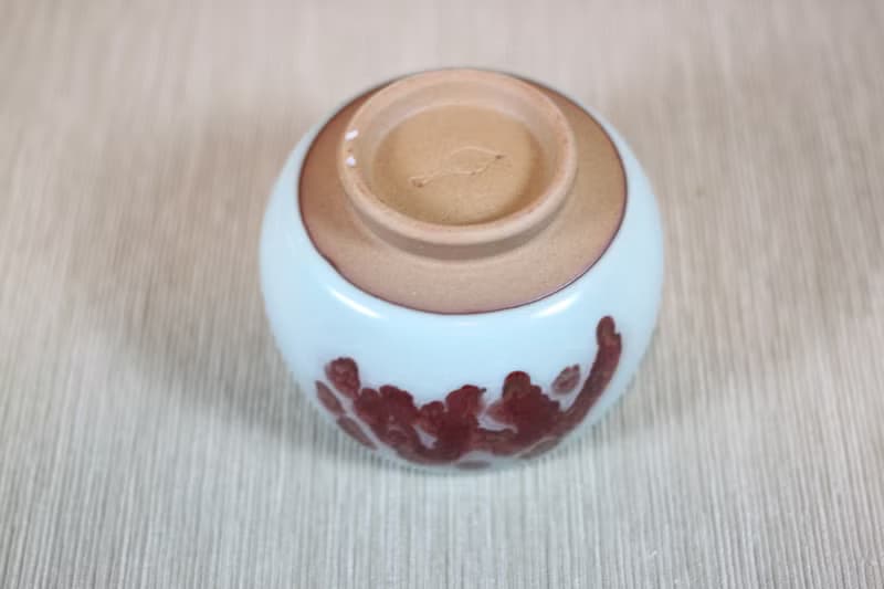 【送禮好物】汝窯銅紅 牛血紅 大圓融杯 名家葉敏祥手作