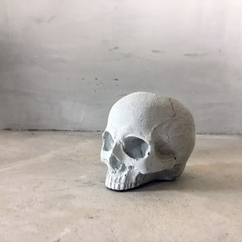曙MUSE 水泥骷髏盆栽擺飾 手作 擴香石 擺件 辦公室小物 個性禮物