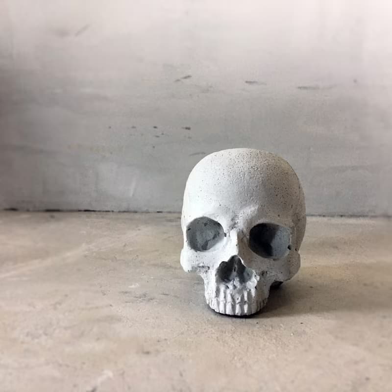 曙MUSE 水泥骷髏盆栽擺飾 手作 擴香石 擺件 辦公室小物 個性禮物