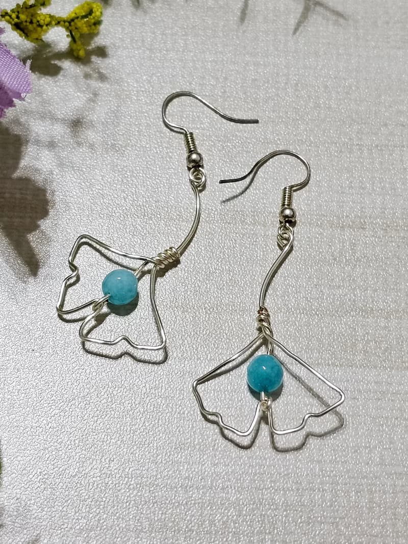 【葉綠舒手作】銀杏之秋  /金屬線編織/節日/禮物/飾品/項鍊