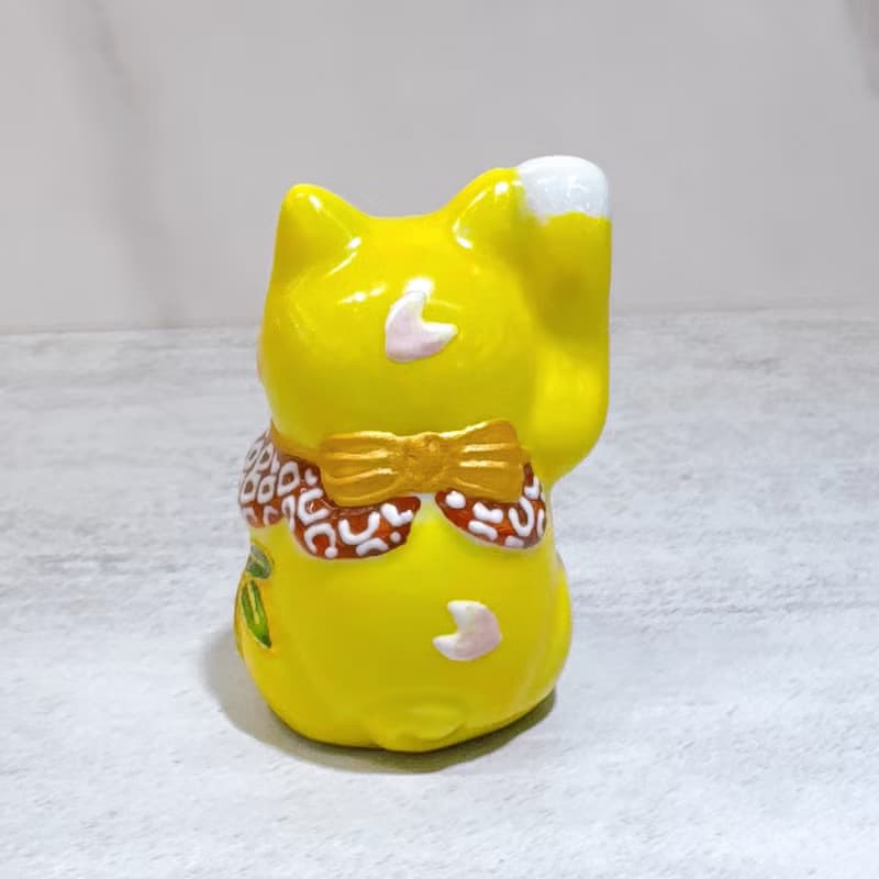 【金鈴雅貓】日本九谷燒招財貓 | 黃盛 2號