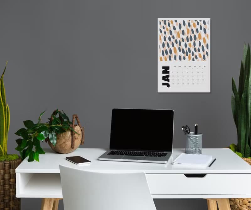 【數位】Calendar 2025 Geometric Pattern 2025, 2025 calendar portrait, 2025 printable