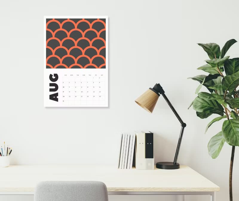【數位】Calendar 2025 Geometric Pattern 2025, 2025 calendar portrait, 2025 printable