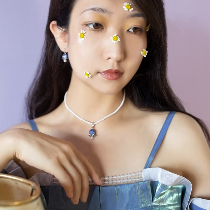 彌諳【風鈴草耳環】精緻設計款琺琅925銀鍍金輕珠寶耳飾