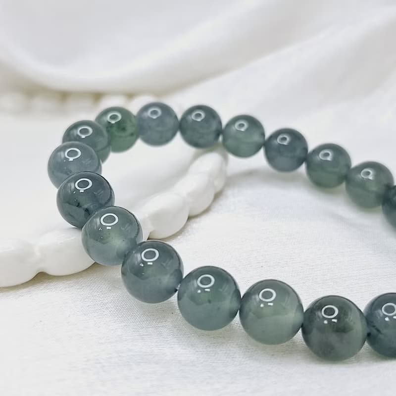 冰種超美危料藍水手珠珠串手串 |天然A貨翡翠