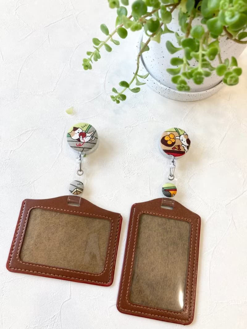 手作好禮 ALL PASS 貓咪伸縮扣環 +卡套 悠遊卡 證件套 卡夾
