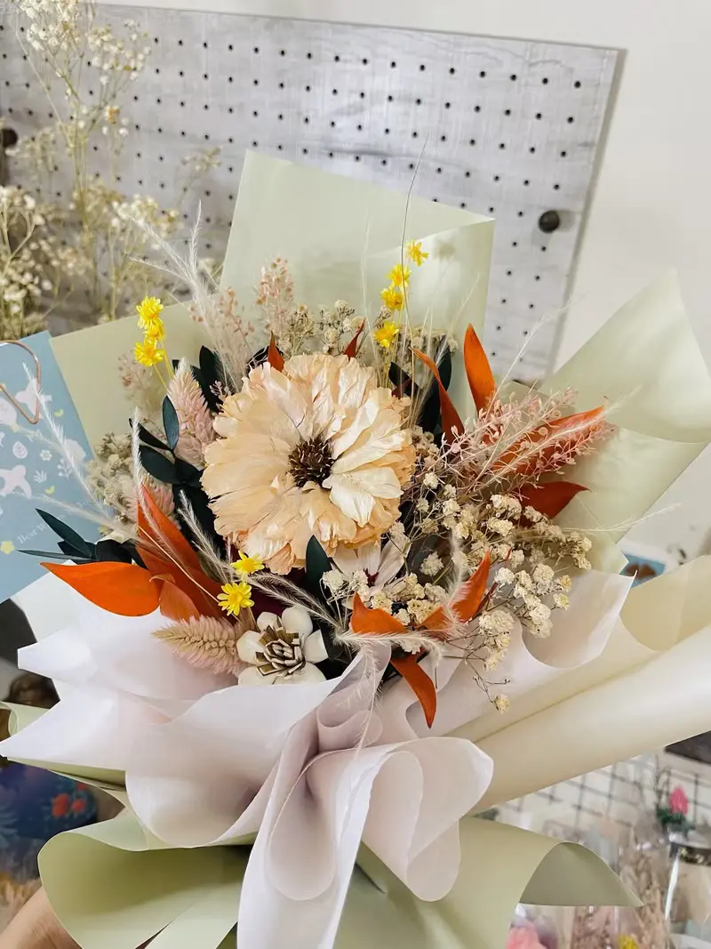 小款花束/永生花/索拉花/乾燥花/贈祝賀小卡+花禮提袋