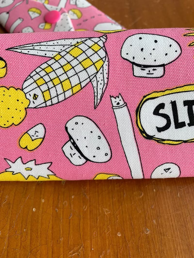 文青風環保筷袋  玉米會笑 粉  手作餐具袋.交換禮物.嚴選最