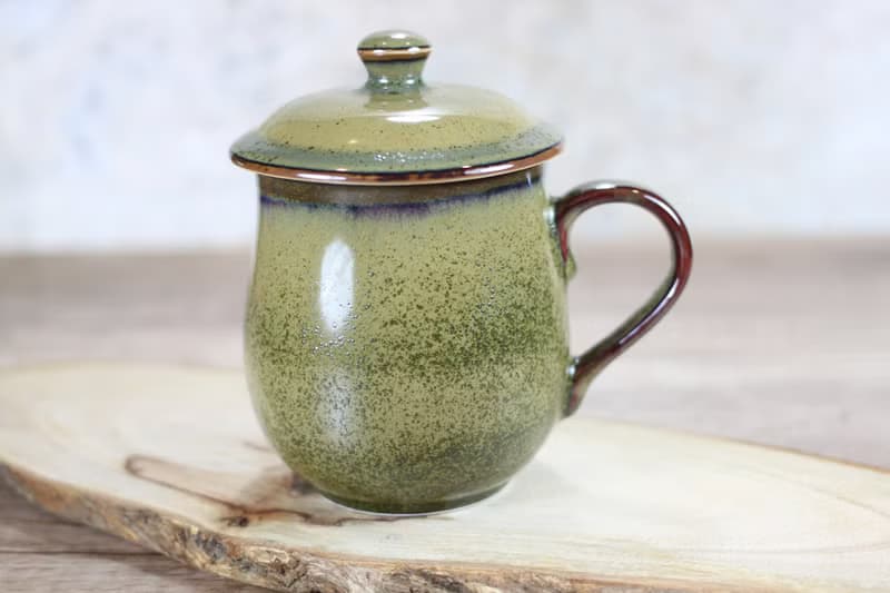 【送禮好物】300ml 茶末釉蓋杯 帶蓋馬克杯 鶯歌名家葉敏祥作品