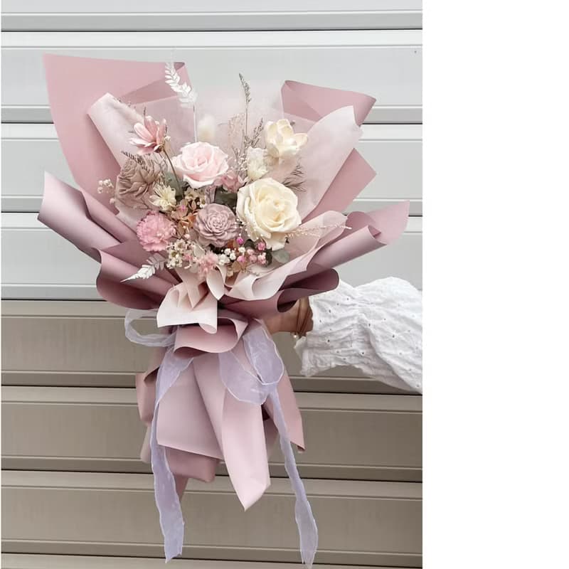 【永生花束】情人節花束 韓系花束 永生花 乾燥花 生日花禮 記念