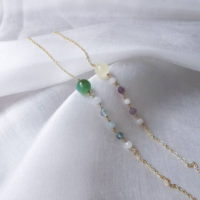 【Veverka】凝固 - 天然石手鍊 多色 現貨