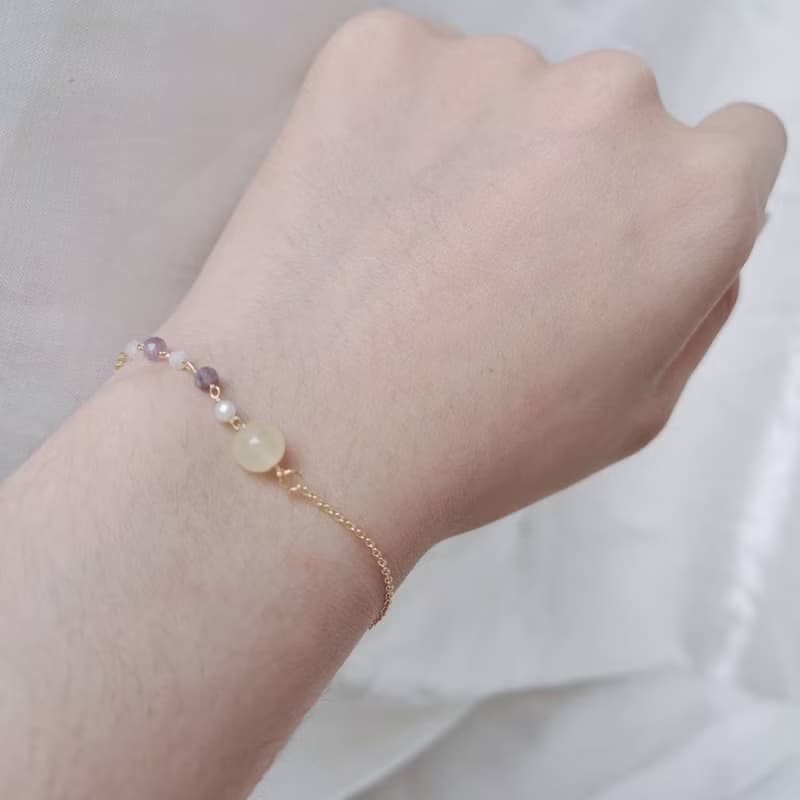 【Veverka】凝固 - 天然石手鍊 多色 現貨