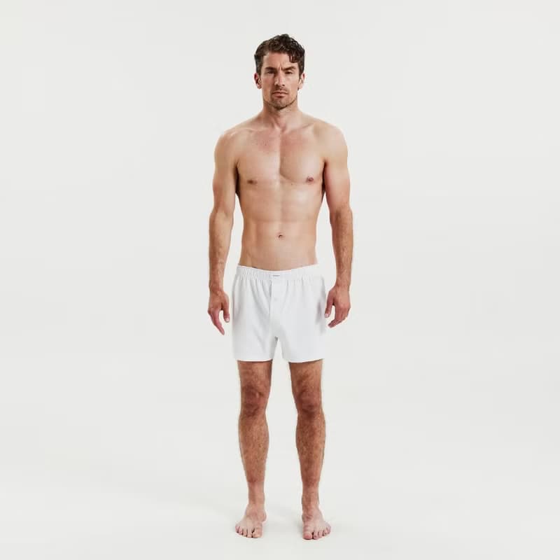 Bread & Boxers 兩件組 Jersey Boxer 柔彈平口內褲 - 白