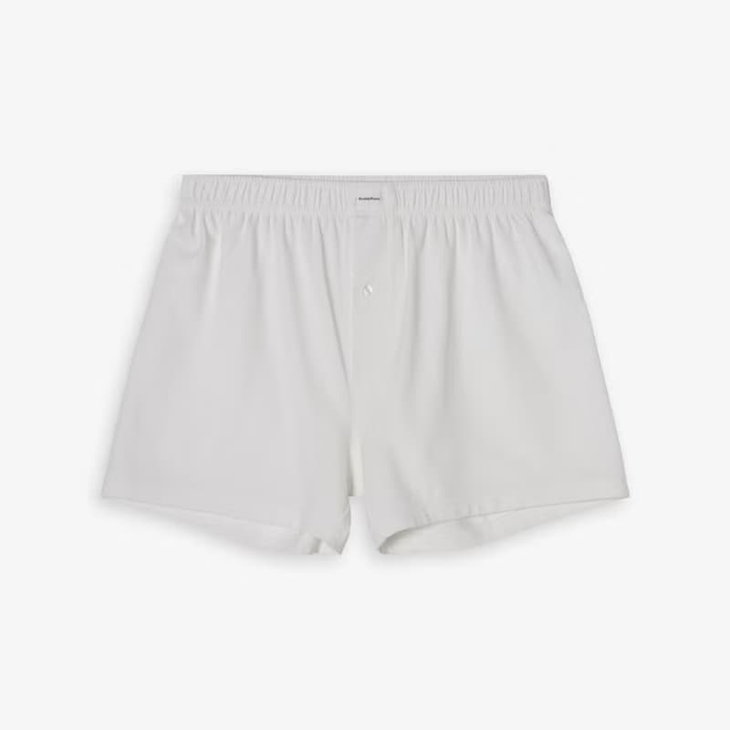 Bread & Boxers 兩件組 Jersey Boxer 柔彈平口內褲 - 白