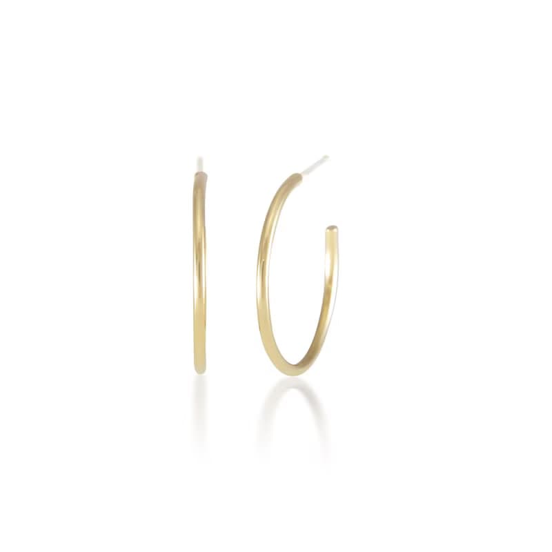Thin Hoop Silver Earrings (22mm) 純銀鍍18K金 細圈圈 圈型耳環
