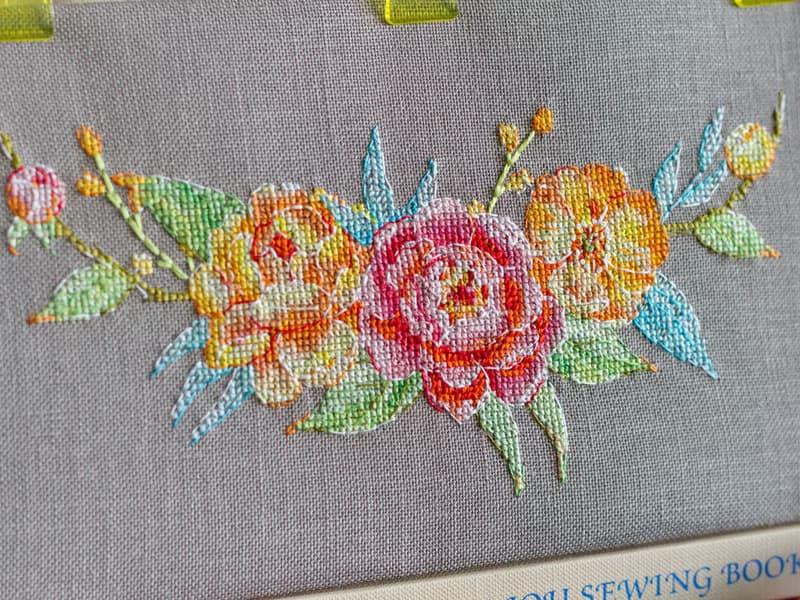 【數位】Summer Sunset Watercolor Bouquet PDF cross stitch pattern