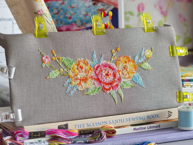 【數位】Summer Sunset Watercolor Bouquet PDF cross stitch pattern