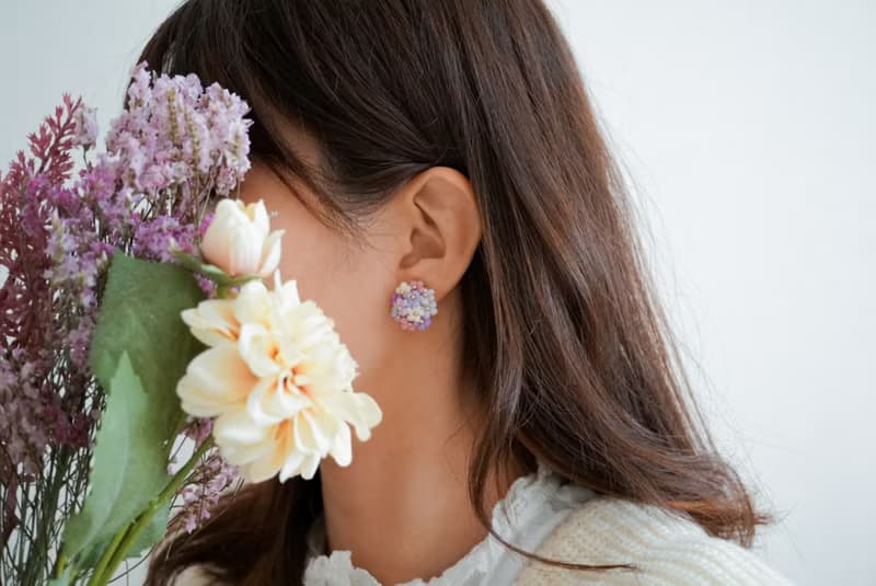 小花のブーケピアス/イヤリング