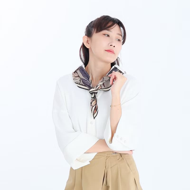 秋葉流光 | 蠶絲羊毛方巾
