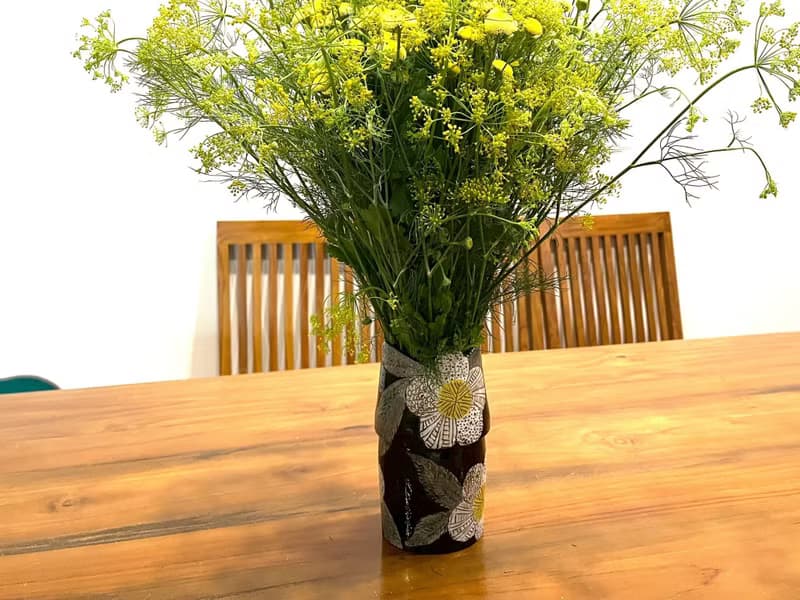 花。紋陶製造型花瓶(售完再製款)_陶製花器花皿