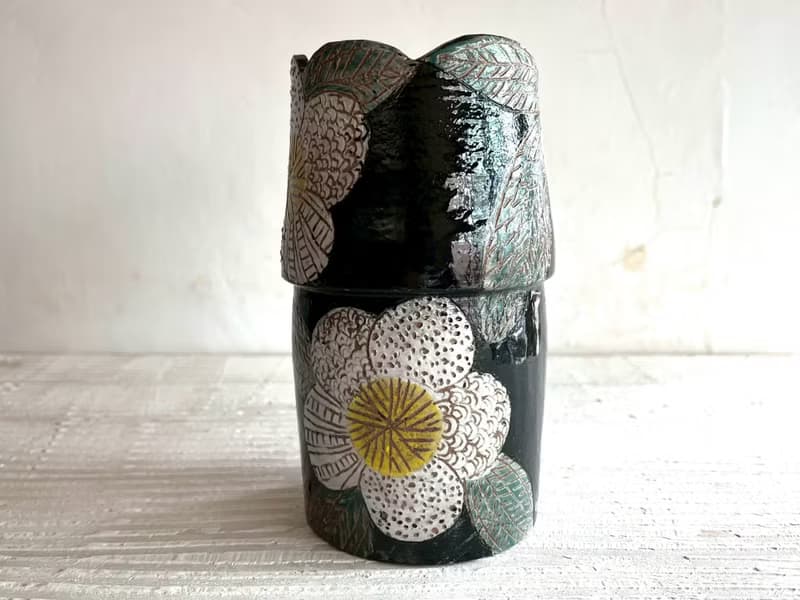 花。紋陶製造型花瓶(售完再製款)_陶製花器花皿