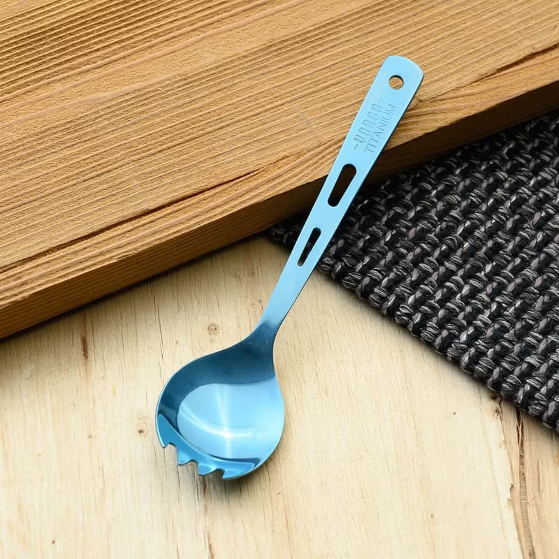 【美國 Vargo】 Titanium Spork 經典純鈦湯叉 藍色 #T208