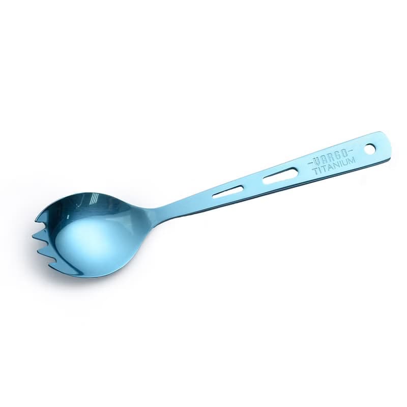 【美國 Vargo】 Titanium Spork 經典純鈦湯叉 藍色 #T208