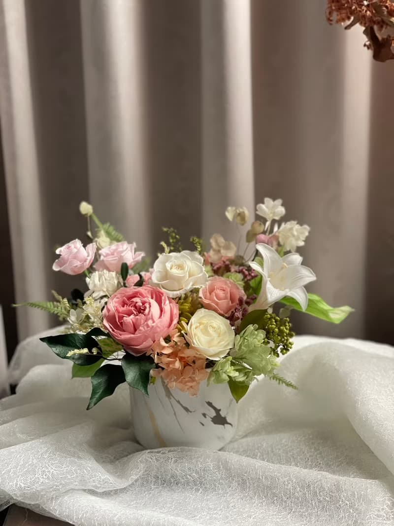 【花訴花藝】靜謐晨光-永生花禮/開幕花禮/升遷花禮/祝賀花禮