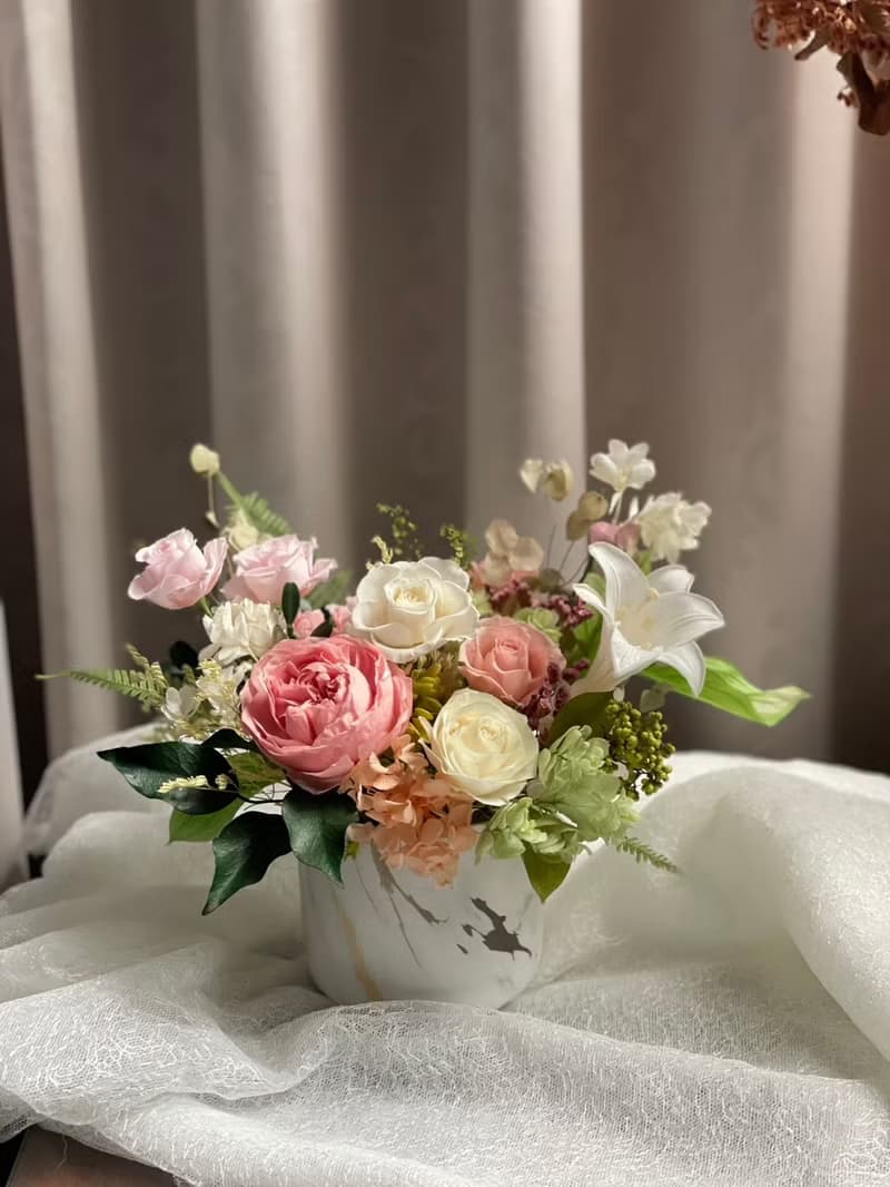 【花訴花藝】靜謐晨光-永生花禮/開幕花禮/升遷花禮/祝賀花禮