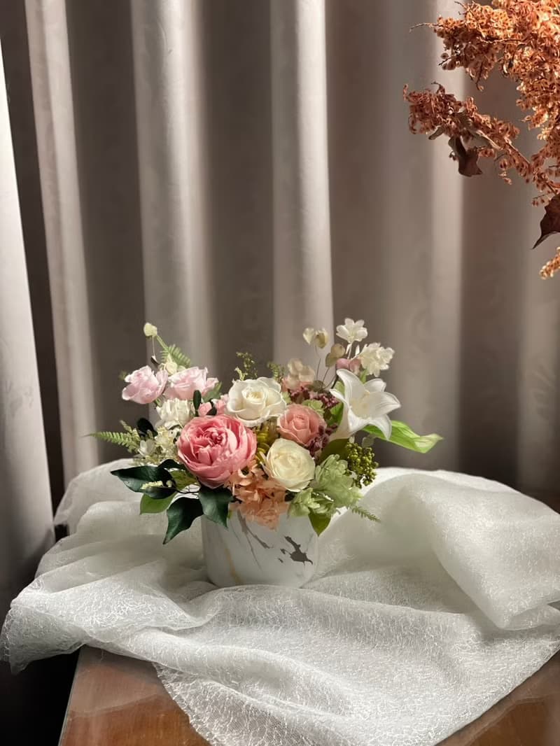 【花訴花藝】靜謐晨光-永生花禮/開幕花禮/升遷花禮/祝賀花禮