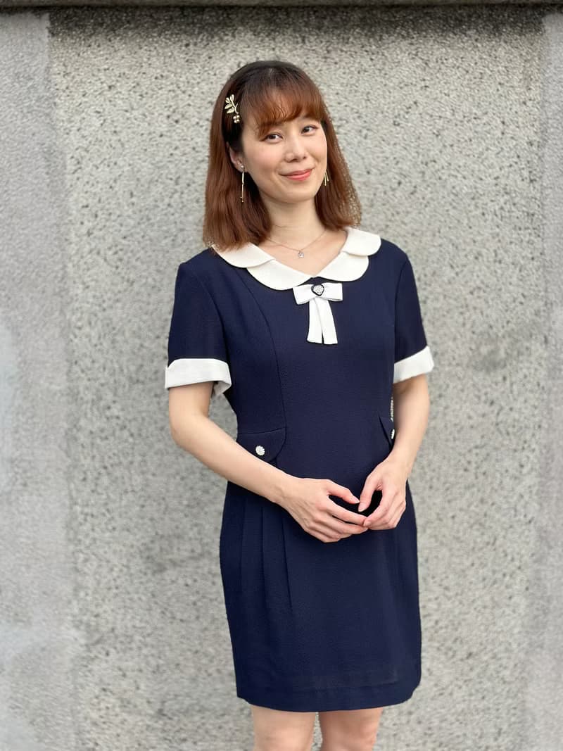 經典黑白小香風短洋