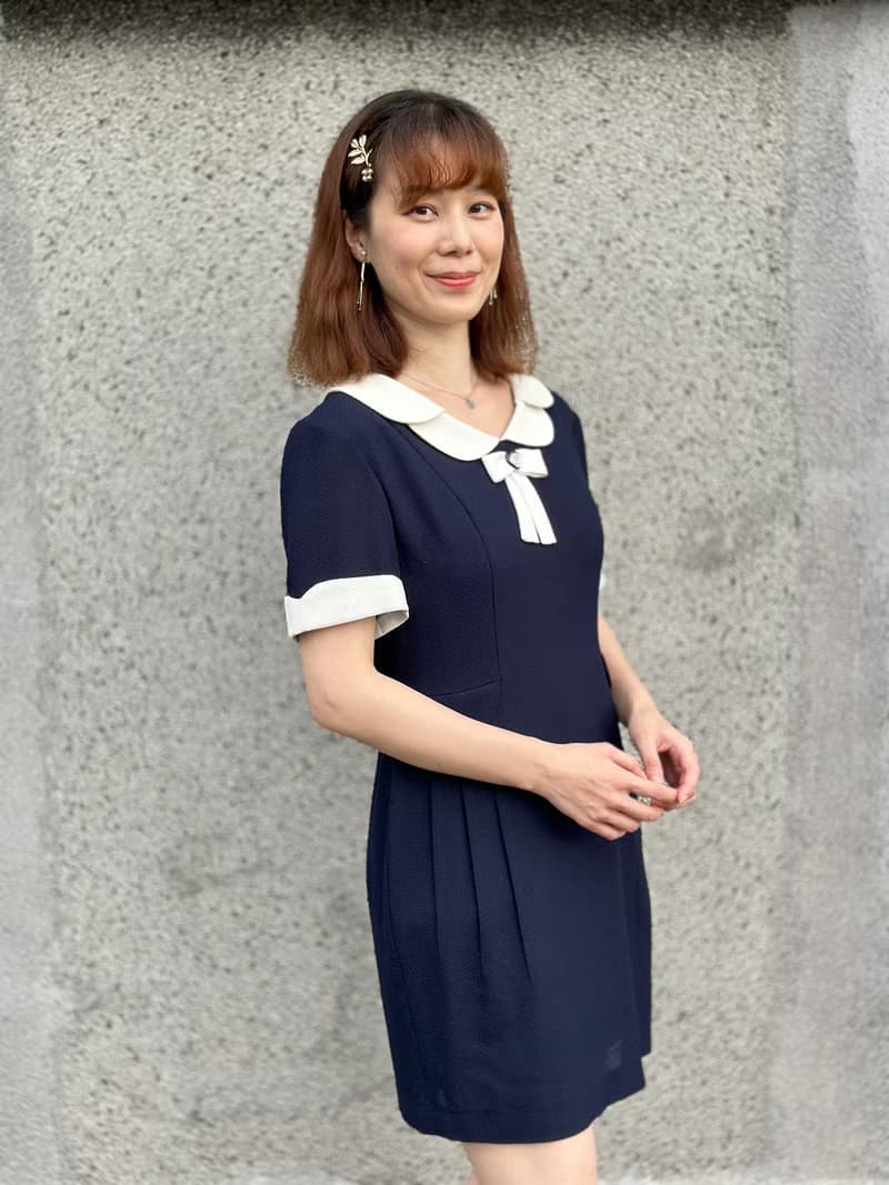 經典黑白小香風短洋