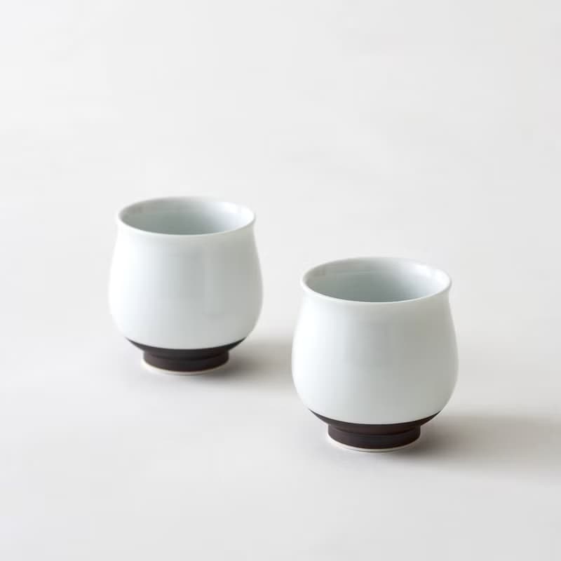 茶器　急須、湯呑2個セット 桐箱入り　錆釉