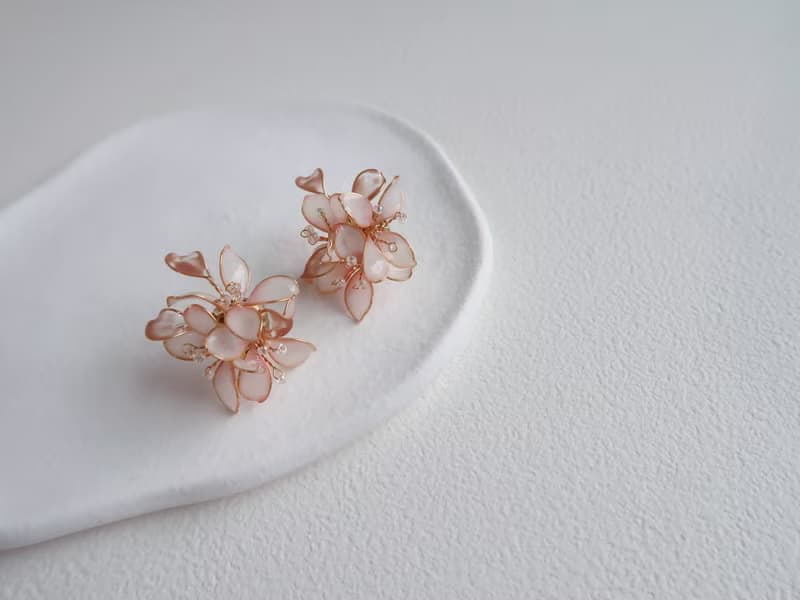 小女人 耳環 -手作水晶花 樹脂飾品 禮物 閨蜜飾品