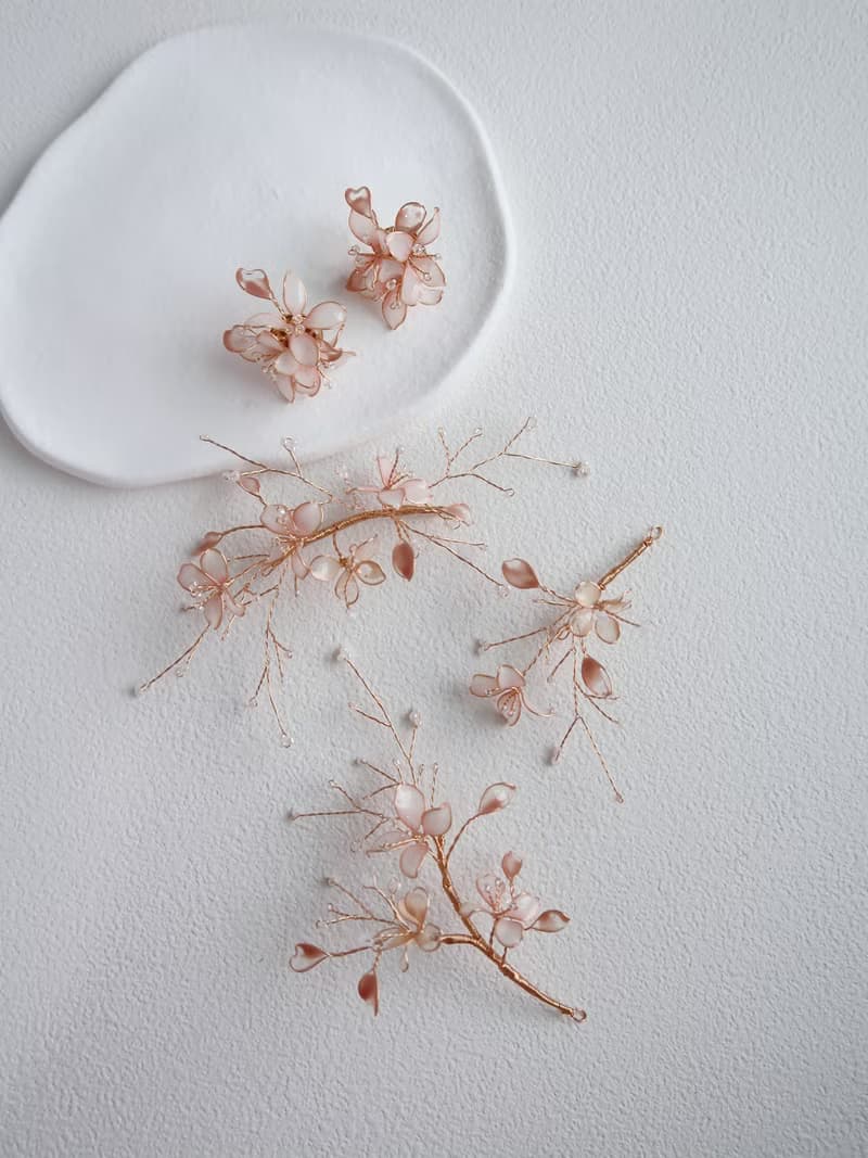 小女人 耳環 -手作水晶花 樹脂飾品 禮物 閨蜜飾品