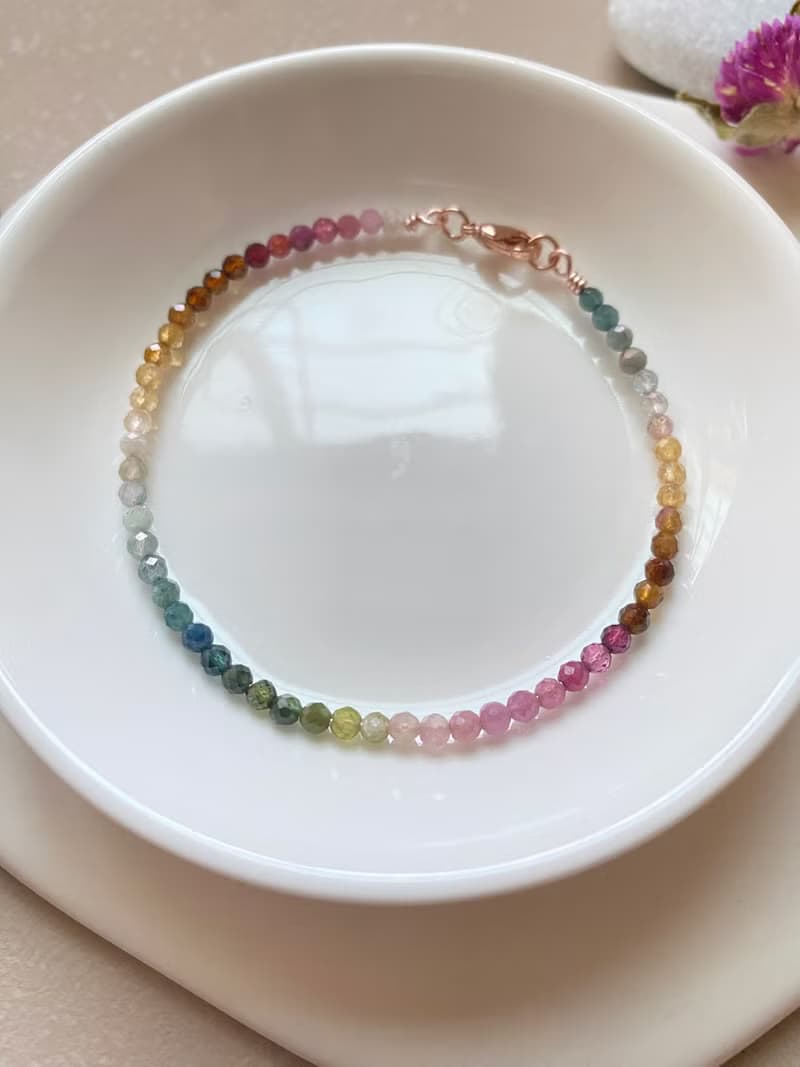 【Kimiko手作飾品】漸層色碧璽手鍊