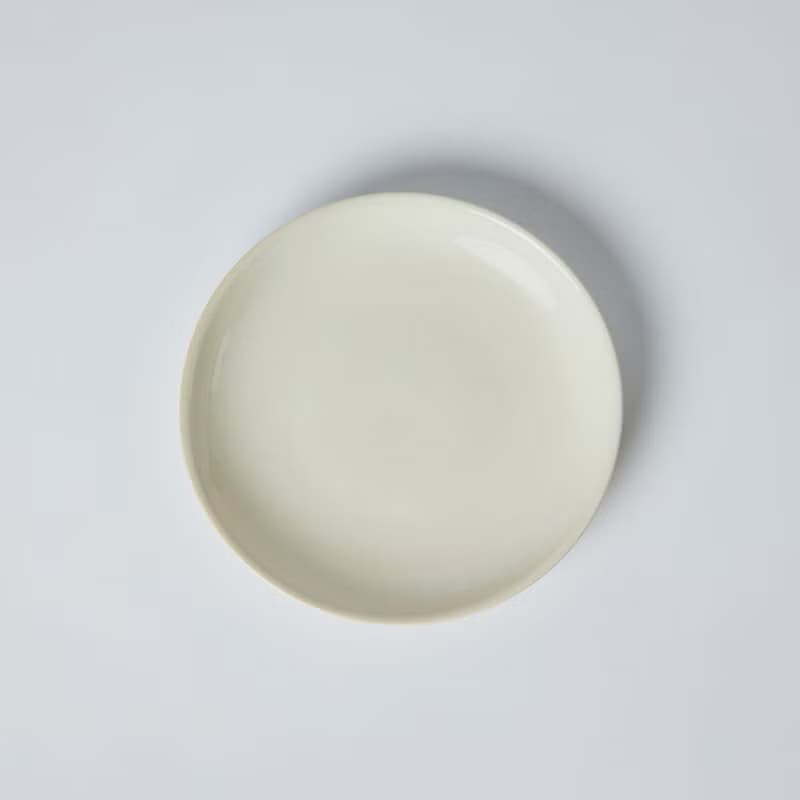 KOGA 許家陶器品 陶質圓形小盤 (鶯白)