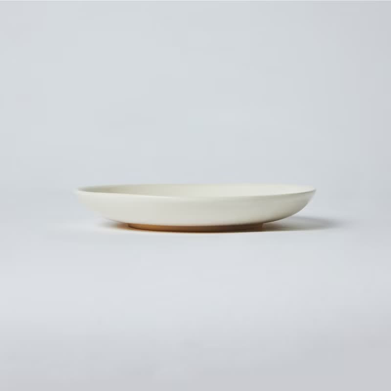 KOGA 許家陶器品 陶質圓形小盤 (鶯白)