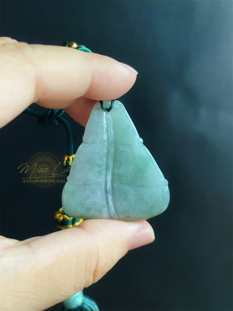 天然緬甸玉 翡翠 螭龍 葫蘆 如意 一葉致富 發財 包掛 禮物 車掛