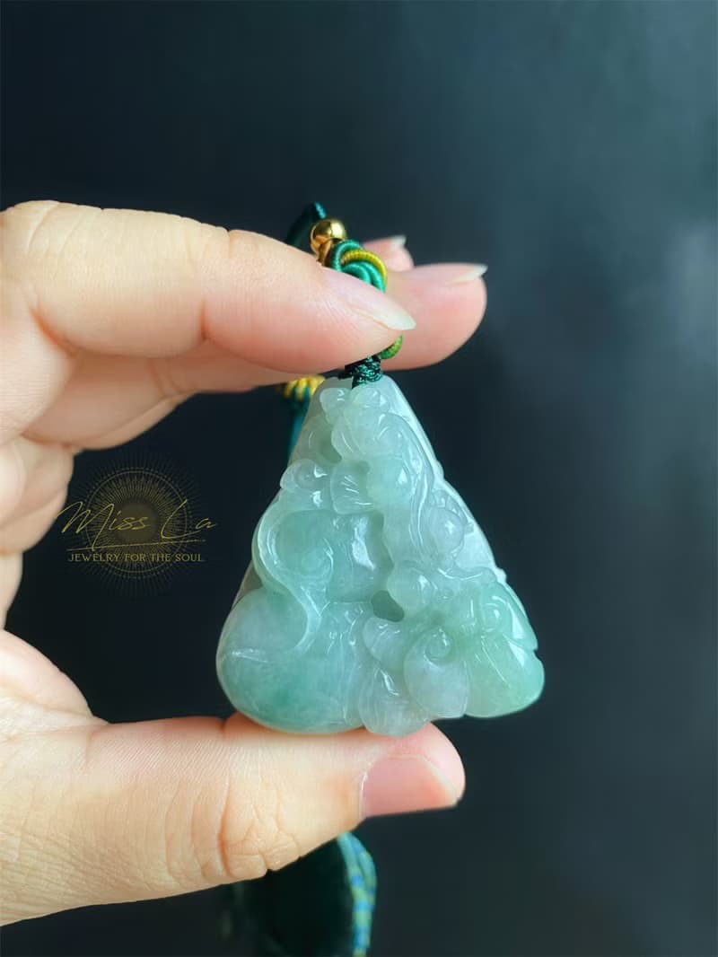 天然緬甸玉 翡翠 螭龍 葫蘆 如意 一葉致富 發財 包掛 禮物 車掛