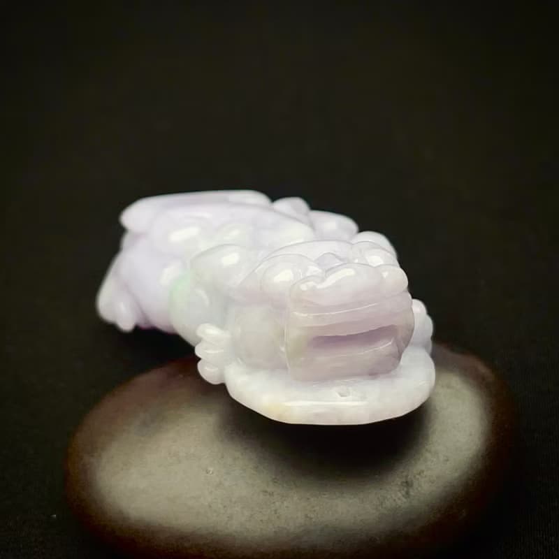 【招財神獸】紫羅蘭飄綠翡翠貔貅 | 天然緬甸玉翡翠A貨 | 送禮