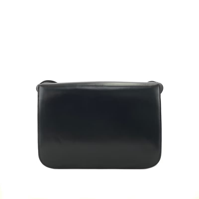 【 日本直送　名牌中古包 】CELINE セリーヌ トリオンフ レザー ショルダーバッグ ブラック vintage ヴィンテージ オールド 368agn